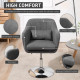 Swivel Linen Fabric Accent Chair for Living Room Contemporary Vanity Armchair with Adjustable Height Thick Cushion Lumbar Suppor