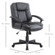 Office Chair, Faux Leather Computer Desk Chair, Mid Back Executive Chair with Adjustable Height and Swivel Rolling Wheels for Ho