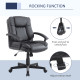 Office Chair, Faux Leather Computer Desk Chair, Mid Back Executive Chair with Adjustable Height and Swivel Rolling Wheels for Ho