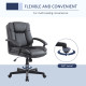 Office Chair, Faux Leather Computer Desk Chair, Mid Back Executive Chair with Adjustable Height and Swivel Rolling Wheels for Ho