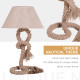 Table Lamp Bedside Light Indispensable Nautical Twisted Rope Glow E27 Bedroom Living Room Beige