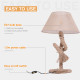 Table Lamp Bedside Light Indispensable Nautical Twisted Rope Glow E27 Bedroom Living Room Beige