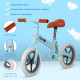 12&quot; Kids Balance Bike No Pedal Bicycle EVA Tire Adjustable Seat Toddler Training Bike W/ Shock Absorber 2 - 5 Years Gift for Boy