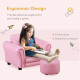 Toddler Chair Single Seater Kids Sofa Set, 54 x 42 x 41cm, Kids Sofa with Stool, Pink