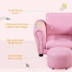 Toddler Chair Single Seater Kids Sofa Set, 54 x 42 x 41cm, Kids Sofa with Stool, Pink