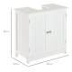 Under Sink Bathroom Storage Cabinet 2 Layers Vanity Unit Wooden - White