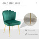 Velvet-Feel Shell Accent Chair - Green