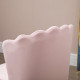 Velvet-Feel Shell Accent Chair - Pink