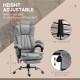 Vinsetto Office Chair with Massage and Heat, Microfibre Reclining Computer Desk Chair with Footrest and Adjustable Height, Swive