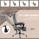 Vinsetto Office Chair with Massage and Heat, Microfibre Reclining Computer Desk Chair with Footrest and Adjustable Height, Swive