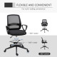 Vinsetto Ergonomic Mesh Back Drafting Chair, Tall Office Chair, Draughtsman Chair with Adjustable Height and Footrest 360° Swive