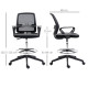 Vinsetto Ergonomic Mesh Back Drafting Chair, Tall Office Chair, Draughtsman Chair with Adjustable Height and Footrest 360° Swive