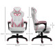 Vinsetto Computer Gaming Chair, Racing Desk Chair with Lumbar Support and Footrest, PU Leather Gamer Chair with Headrest and Swi