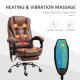 Vinsetto Heated 6 Points Vibration Massage Executive Office Chair Adjustable Swivel Ergonomic High Back Desk Chair Recliner with