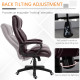 Vinsetto High Back Executive Office Chair 6- Point Vibration Massage Extra Padded Swivel Ergonomic Tilt Desk Seat, Brown