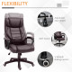 Vinsetto High Back Executive Office Chair 6- Point Vibration Massage Extra Padded Swivel Ergonomic Tilt Desk Seat, Brown