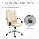 Vinsetto Office Chair, PU Leather Desk Chair with 13cm Soft Padded Seat and Backrest, Swivel Chair with Adjustable Height and Ro