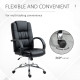 Vinsetto Office Chair, PU Leather Desk Chair with 13cm Soft Padded Seat and Backrest, Swivel Chair with Adjustable Height and Ro