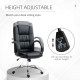 Vinsetto Office Chair, PU Leather Desk Chair with 13cm Soft Padded Seat and Backrest, Swivel Chair with Adjustable Height and Ro