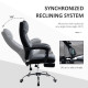 Vinsetto Office Chair, Executive Desk Chair 135° Reclining Computer Chair with Adjustable Height, Retractable Footrest and Swive