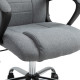 Vinsetto Office Chair, Computer Desk Chair, Linen Fabric Swivel Chair with Adjustable Height, Rolling Wheels for Home and Study,