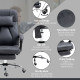 Vinsetto Office Chair with Lumbar Massage, 135° Reclining Computer Chair with Adjustable Headrest, Retractable Footrest, 10cm Do