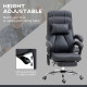 Vinsetto Office Chair with Lumbar Massage, 135° Reclining Computer Chair with Adjustable Headrest, Retractable Footrest, 10cm Do