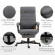 Vinsetto Office Chair, Computer Desk Chair, Fabric Swivel Chair with Adjustable Height and Rolling Wheels for Home Office Work S