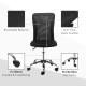 Vinsetto Office Chair, Armless Desk Chair, Adjustable Computer Swivel Chair with Rolling Wheels and Mesh Back for Home Work Stud