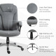 Vinsetto Office Chair, Linen Fabric Desk Chair, Height Adjustable Computer Chair with Padded Armrests, Swivel Wheels and Tilt Fu