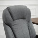 Vinsetto Office Chair, Linen Fabric Desk Chair, Height Adjustable Computer Chair with Padded Armrests, Swivel Wheels and Tilt Fu