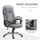 Vinsetto Office Chair, Linen Fabric Desk Chair, Height Adjustable Computer Chair with Padded Armrests, Swivel Wheels and Tilt Fu