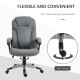 Vinsetto Office Chair, Linen Fabric Desk Chair, Height Adjustable Computer Chair with Padded Armrests, Swivel Wheels and Tilt Fu