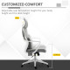 Vinsetto Massage Pillow Office Chair - Grey