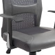 Vinsetto Office Chair, Computer Desk Chair, Mesh and PU Leather Swivel Chair with Adjustable Height and Rolling Wheels for Home 