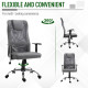 Vinsetto Office Chair, Computer Desk Chair, Mesh and PU Leather Swivel Chair with Adjustable Height and Rolling Wheels for Home 