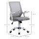 Vinsetto Office Chair, Ergonomic Desk Chair, Executive Computer Chair with 90° Flip-up Armrest and Lumbar Support, Adjustable He