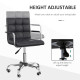 Vinsetto Office Chair, Makeup Vanity Chair, Mid Back Computer Chair, PU Leather Swivel Study Chair with Adjustable Height, Armre