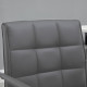 Vinsetto PU Leather Home Office Desk Chair, Computer Chair with Mid Back, Arm, Swivel Wheels, Adjustable Height, Grey