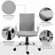 Vinsetto Office Chair Linen Swivel Computer Desk Chair Home Study Task Chair with Wheels, Arm, Adjustable Height, Light Grey