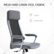 Vinsetto Office Chair, Ergonomic Desk Chair, High Back Computer Chair with Adjustable Height, Swivel Rolling Wheels, Mesh Back a