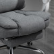 Vinsetto Office Chair, Computer Desk Chair, Linen Fabric Swivel Rolling Task Chair with Large Soft Padded Cushion, 135° Reclinin