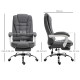 Vinsetto Office Chair, Computer Desk Chair, Linen Fabric Swivel Rolling Task Chair with Large Soft Padded Cushion, 135° Reclinin