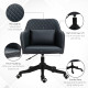 Vinsetto Velvet Office Chair, Desk Chair, Makeup Vanity Chair with Massage Lumbar Pillow and Rolling Wheels for Bedroom and Home