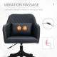 Vinsetto Velvet Office Chair, Desk Chair, Makeup Vanity Chair with Massage Lumbar Pillow and Rolling Wheels for Bedroom and Home