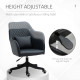 Vinsetto Velvet Office Chair, Desk Chair, Makeup Vanity Chair with Massage Lumbar Pillow and Rolling Wheels for Bedroom and Home