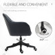 Vinsetto Velvet Office Chair, Desk Chair, Makeup Vanity Chair with Massage Lumbar Pillow and Rolling Wheels for Bedroom and Home