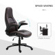 Vinsetto Computer Gaming Chair, PU Leather Office Chair, Swivel Desk Chair with Adjustable Arms and Height, Padded Armrest and S