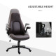 Vinsetto Computer Gaming Chair, PU Leather Office Chair, Swivel Desk Chair with Adjustable Arms and Height, Padded Armrest and S