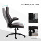 Vinsetto Computer Gaming Chair, PU Leather Office Chair, Swivel Desk Chair with Adjustable Arms and Height, Padded Armrest and S